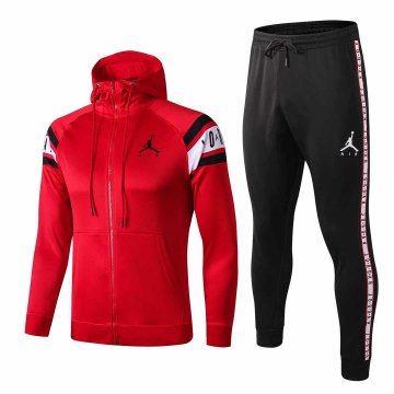 2019-20 Jordan Hoodie Red Men's Football Training Suit(Jacket + Pants)