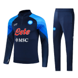 Napoli 2022-23 Navy Zipper Soccer Sweatshirt + Pants Men's