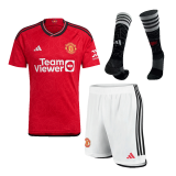 Manchester United 2023/24 Home Soccer Jerseys + Short + Socks Men's