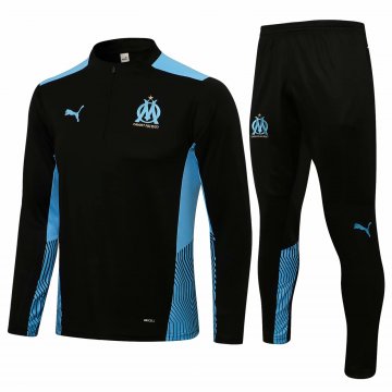 Olympique Marseille 2021-22 Black Soccer Training Suit Men's