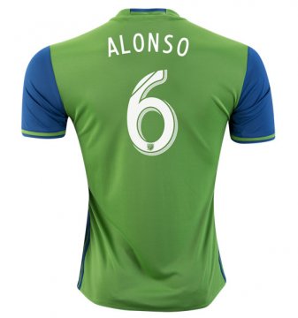 2016-17 Seattle Sounders Home Green Football Jersey Shirts ALONSO #6