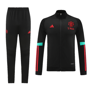 Manchester United 2023/24 Black Soccer Jacket + Pants Men's