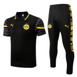 Dortmund 2022-23 Black Soccer Polo + Pants Men's
