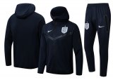England 2022 Hoodie Royal Soccer Training Suit Jacket + Pants Men's
