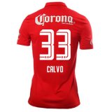 2016-17 Toluca Home Red Football Jersey Shirts Calvo #33