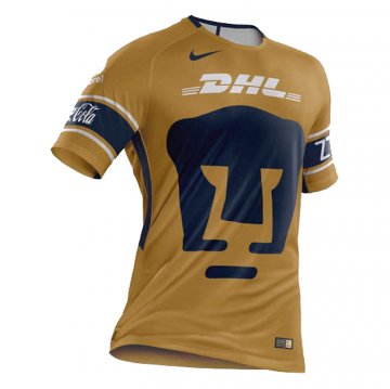 2017-18 Pumas UNAM Third Gold Football Jersey Shirts [1898190]