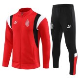 AC Milan 2023-24 Red Soccer Jacket + Pants Men's