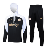 #Hoodie Chelsea 2023-24 Black Soccer Training Suit Men's