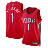 Zion Williamson #1 New Orleans Pelicans 2022-23 Brand Red Jerseys - Statement Edition Men's