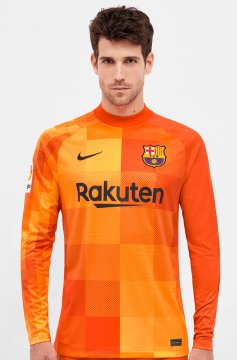 Barcelona 2021-22 Home Goalkeeper Long Sleeve Men's Soccer Jerseys