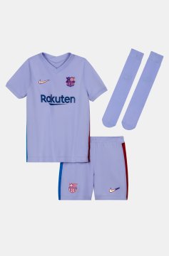 Barcelona 2021-22 Away Kid's Soccer Jersey+Short+Socks