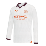#Long Sleeve Manchester City 2023-24 Away Soccer Jerseys Men's