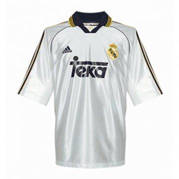 Real Madrid 1998-2000 Retro Home Soccer Jerseys Men's