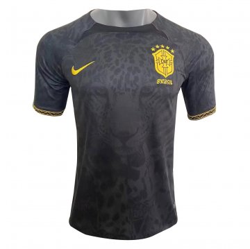 #Special Edition Brazil 2022 Black Leopard Soccer Jerseys Men's