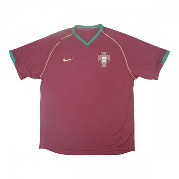 #Retro Portugal 2006 Home Soccer Jerseys Men's