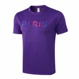 2021-22 PSG x Jordan Purple Short Football Training Shirt Men's