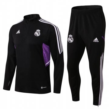 Real Madrid 2022-23 Black Soccer Training Suit Men's