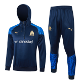 #Hoodie Olympique Marseille 2023-24 Navy Soccer Training Suit Men's