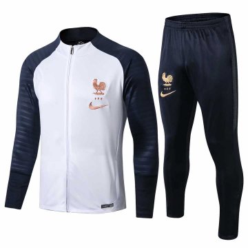2019-20 France White Men's Football Training Suit(Jacket + Pants)