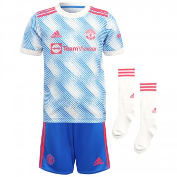 Manchester United 2021-22 Away Kid's Soccer Jersey+Short+Socks