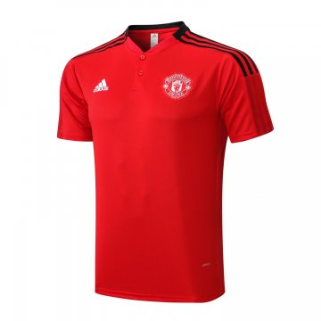 Manchester United 2021-22 Red Champions Soccer Polo Jerseys Men's