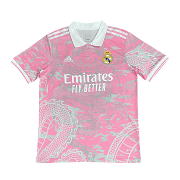Real Madrid 2023-24 Chinese Dragon Pink Soccer Jerseys Men's