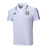 Italy 2023 White Soccer Polo Jerseys Men's