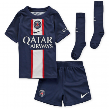 PSG 2022-23 Home Soccer Jerseys + Short + Socks Kid's