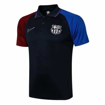 2021-22 Barcelona Navy Football Polo Shirt Men's