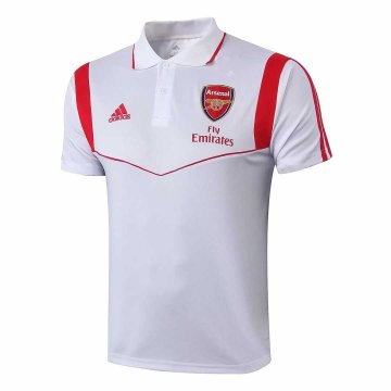 2019-20 Arsenal White Men's Football Polo Shirt