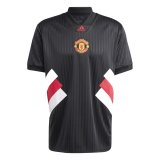 Manchester United 2023-24 Icon Black Soccer Jerseys Men's