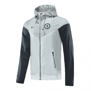 2020-21 Chelsea Hoodie Black&Gray Men's Football Woven Windrunner Jacket Top