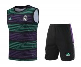Real Madrid 2023-24 Green - Purple Soccer Singlet + Short Men's