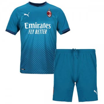 2020-21 AC Milan Third Kids Football Kit (Shirt + Shorts)