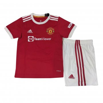 Manchester United 2021-22 Home Soccer Jerseys + Short Kid's