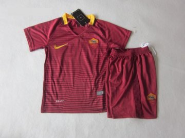 Kids 2016-17 Roma Home Football Jersey Shirts Kit(Shirt+Shorts)