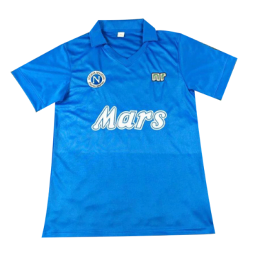 88/89 Napoli Home Blue Retro Football Jersey Shirts Men