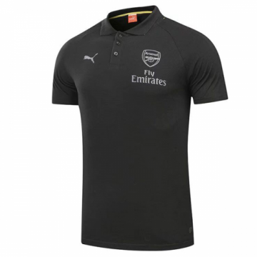 2017-18 Arsenal Core Black Polo Shirt