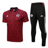 Bayern Munich 2022-23 Red Soccer Polo + Pants Men's