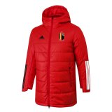 Belgium 2022 Red Soccer Cotton Winter Jacket Men's