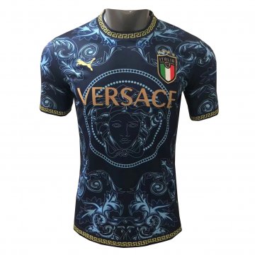 Italy x Versace 2022 Special Edition Blue Soccer Jerseys Men's