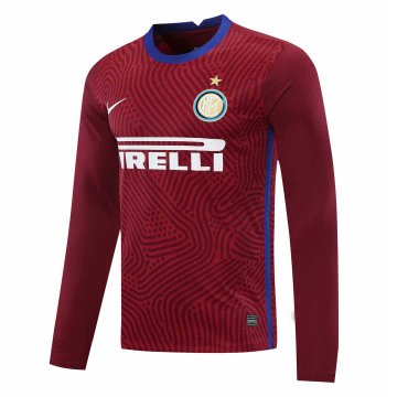 2020-21 Inter Milan Goalkeeper Red Long Sleeve Men Football Jersey Shirts [2020127158]