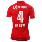 2016-17 Toluca Home Red Football Jersey Shirts Silva #4