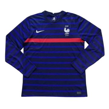 2020 France Home Men LS Football Jersey Shirts
