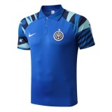 Inter Milan 2022-23 Blue Soccer Polo Jerseys Men's