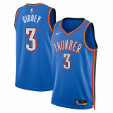Josh Giddey #3 Oklahoma City Thunder 2022-23 Blue Jerseys - Icon Edition Men's