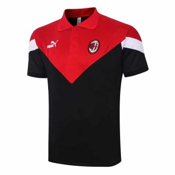 2019-20 AC Milan Red - Black Men's Football Polo Shirt