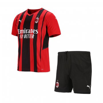 2021-22 AC Milan Home Football Jersey Shirts + Short Kid's