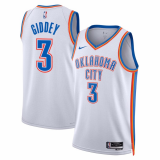 Josh Giddey #3 Oklahoma City Thunder 2022-23 White Jerseys - Association Edition Men's