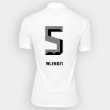 2016-17 Santos Home White Football Jersey Shirts Alison #5